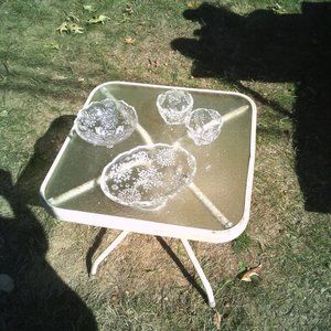 Set of four Holiday serving dishes